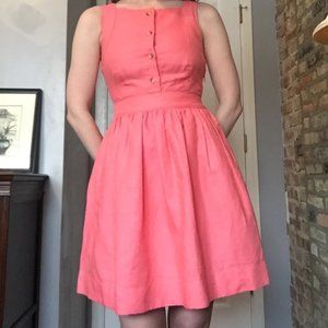 J.Crew pink square-neck summer dress